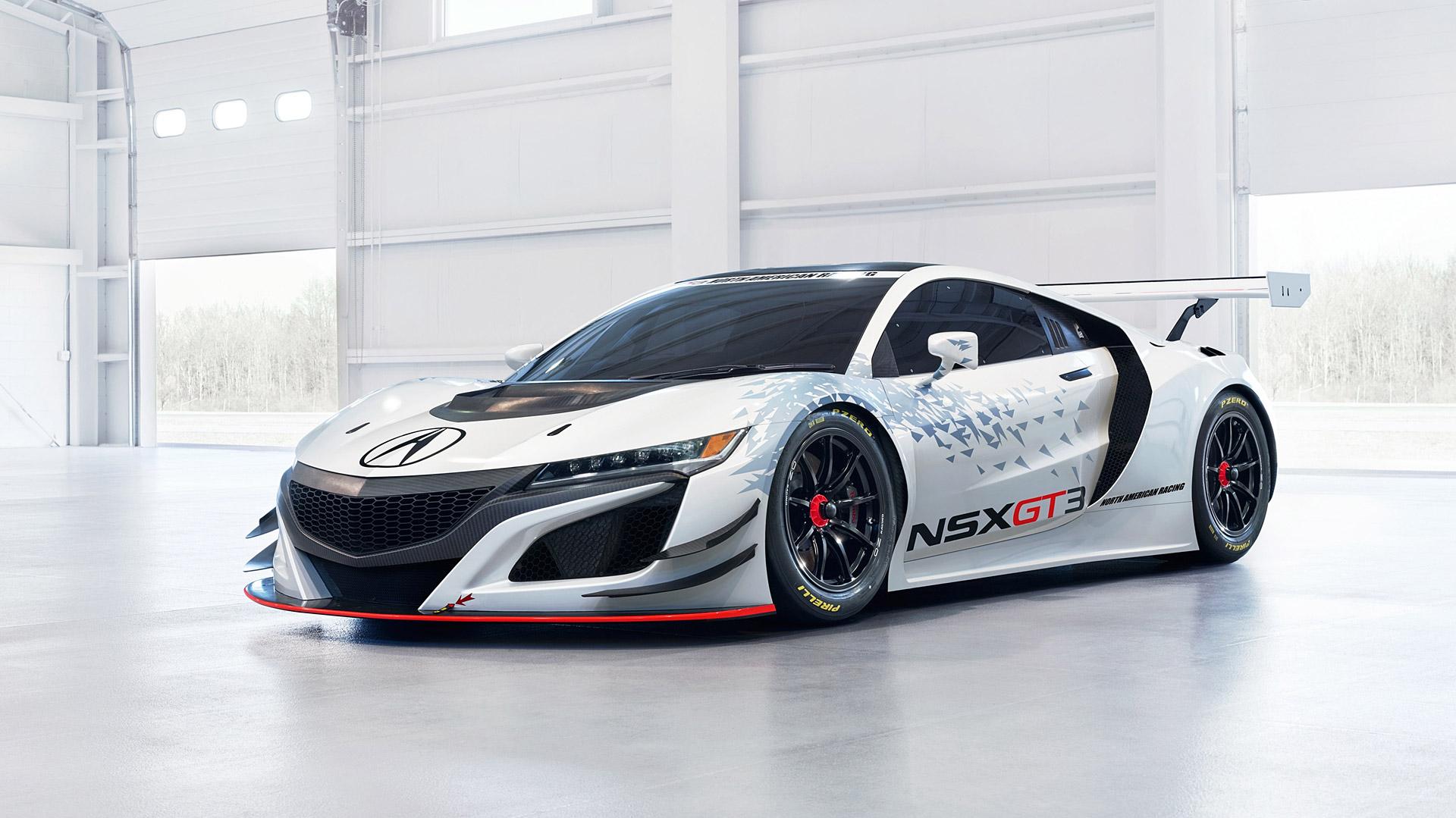 Car White Hybrid Coup Vehicle Acura Nsx Gt3 HD