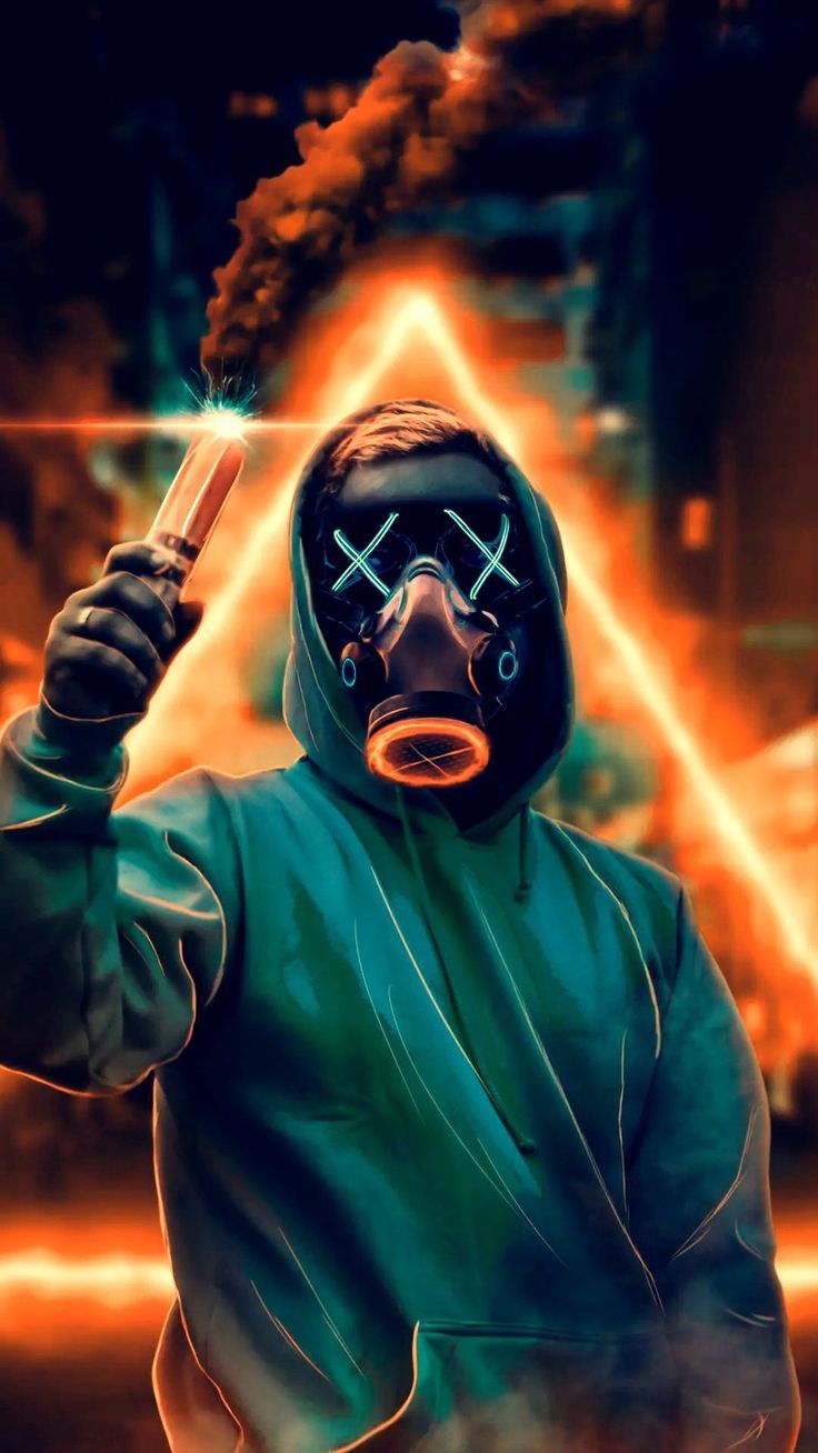 Neon Mask Boy Wallpaper For Homescreen Lockscreen