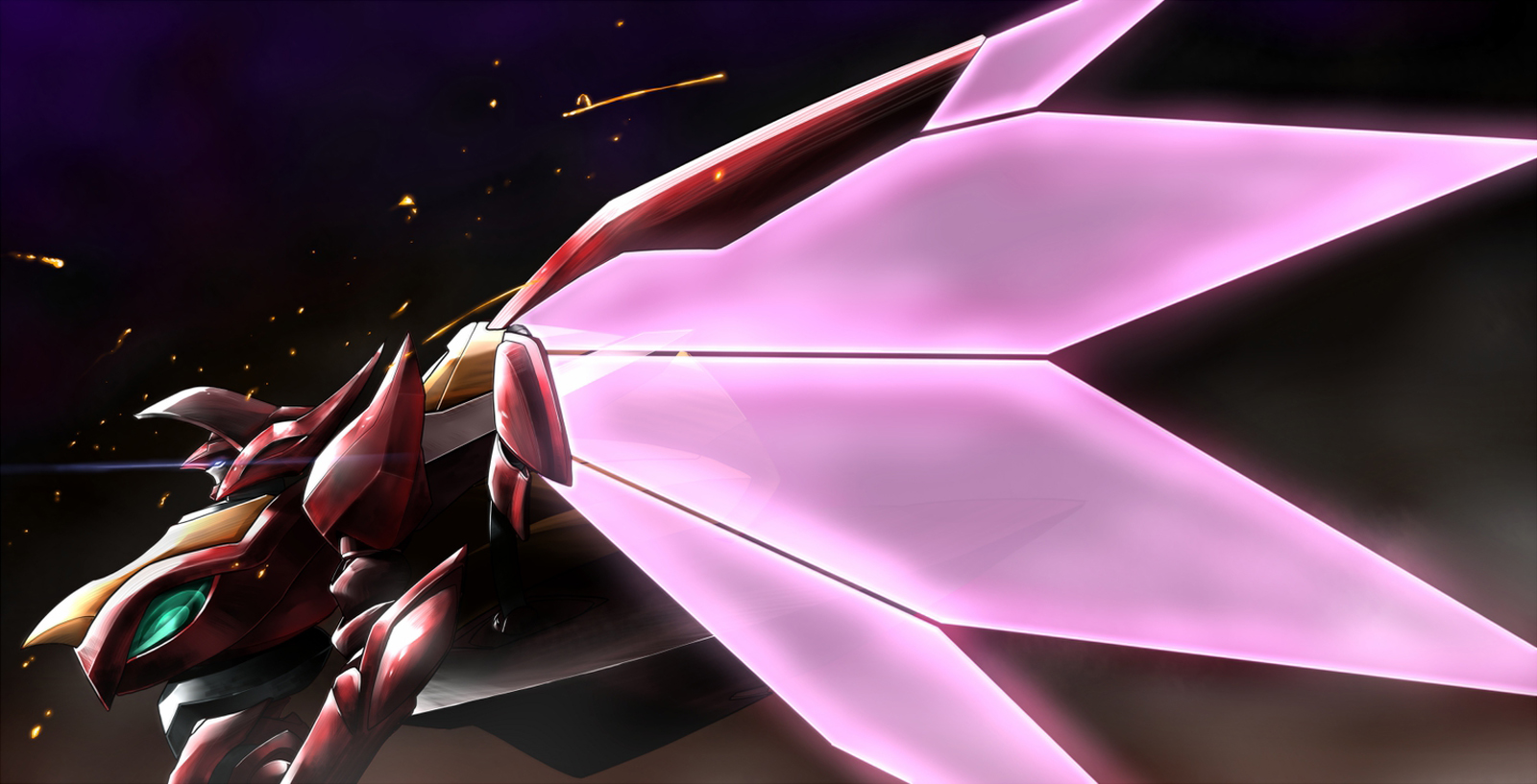 Code Geass Guren Anime Mecha Robot Wings Hd Wallpaper Desktop