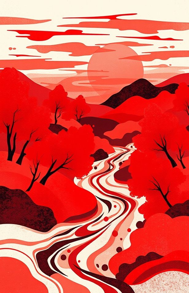 Red Nature Wallpaper