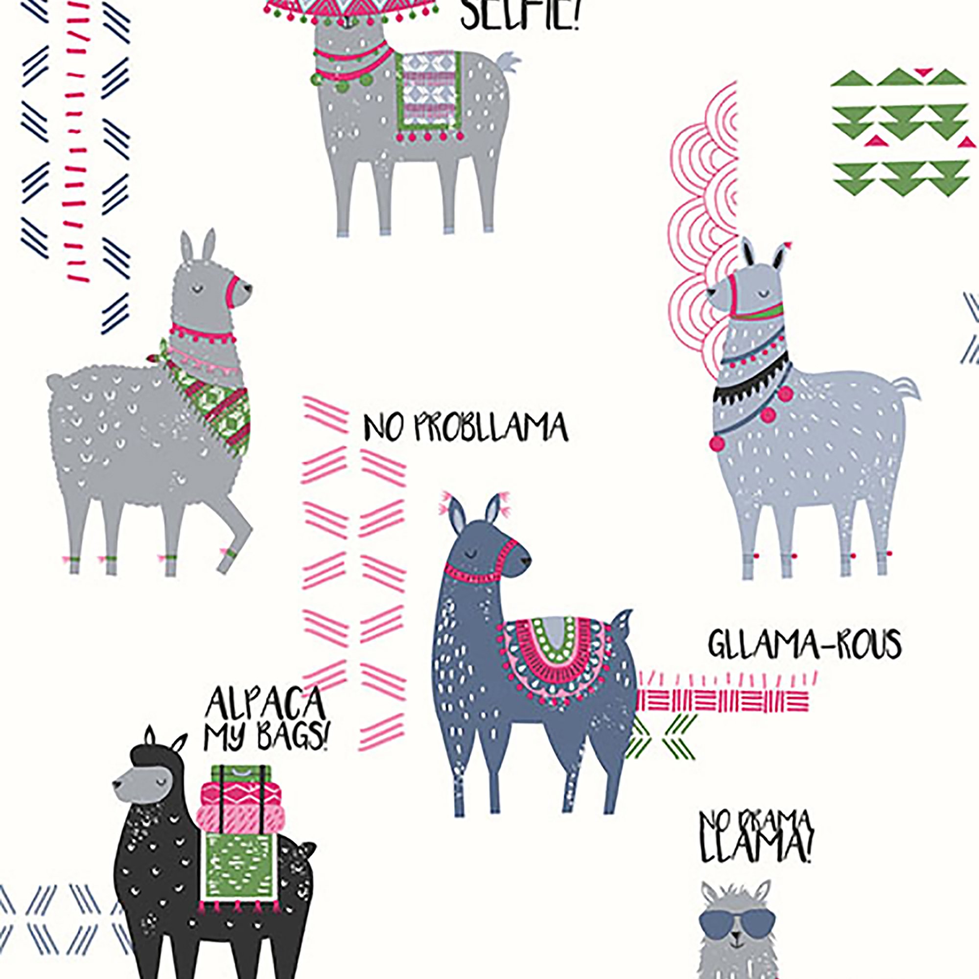 Quito Pink Llamas Wallpaper