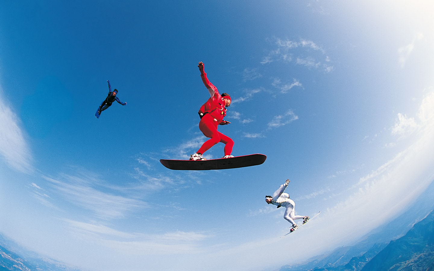 Sky Surfing Wallpaper Stock Photos