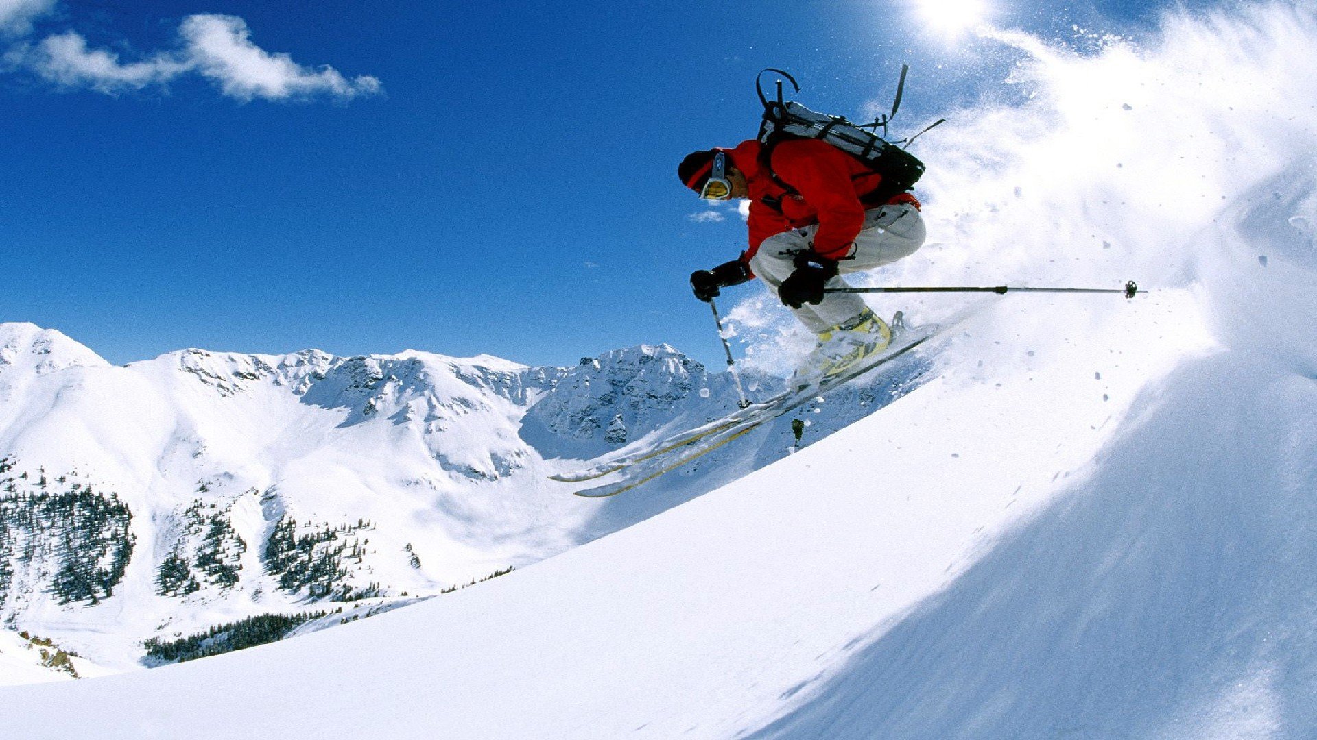SKIING winter snow ski mountains wallpaper 1920x1080 536269