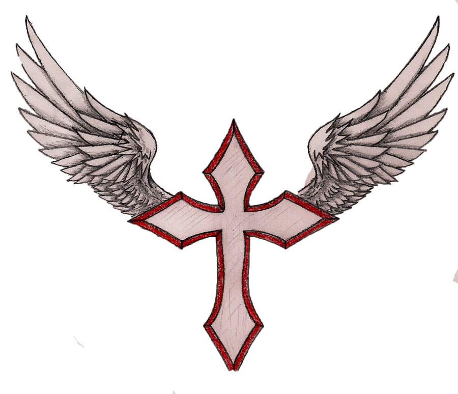 Cross With Wings Wallpaper Wings and cross by swkshaggy