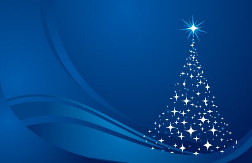 Christmas Tree Background Vector Graphic Sparkling Stars Bright