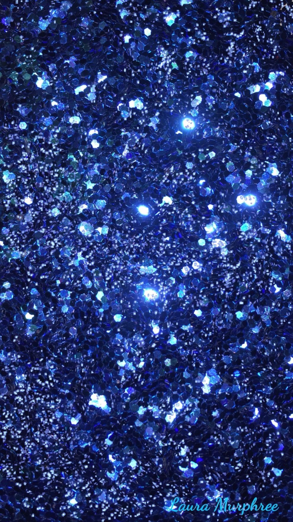 Sparkely Blue Girly Wallpaper Top