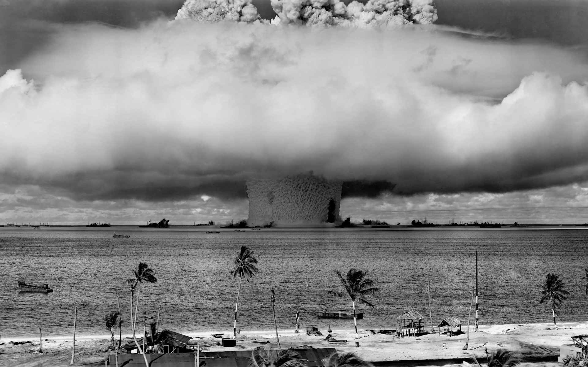 Wallpaper ocean explosion nuclear explosion nuclear weapons test