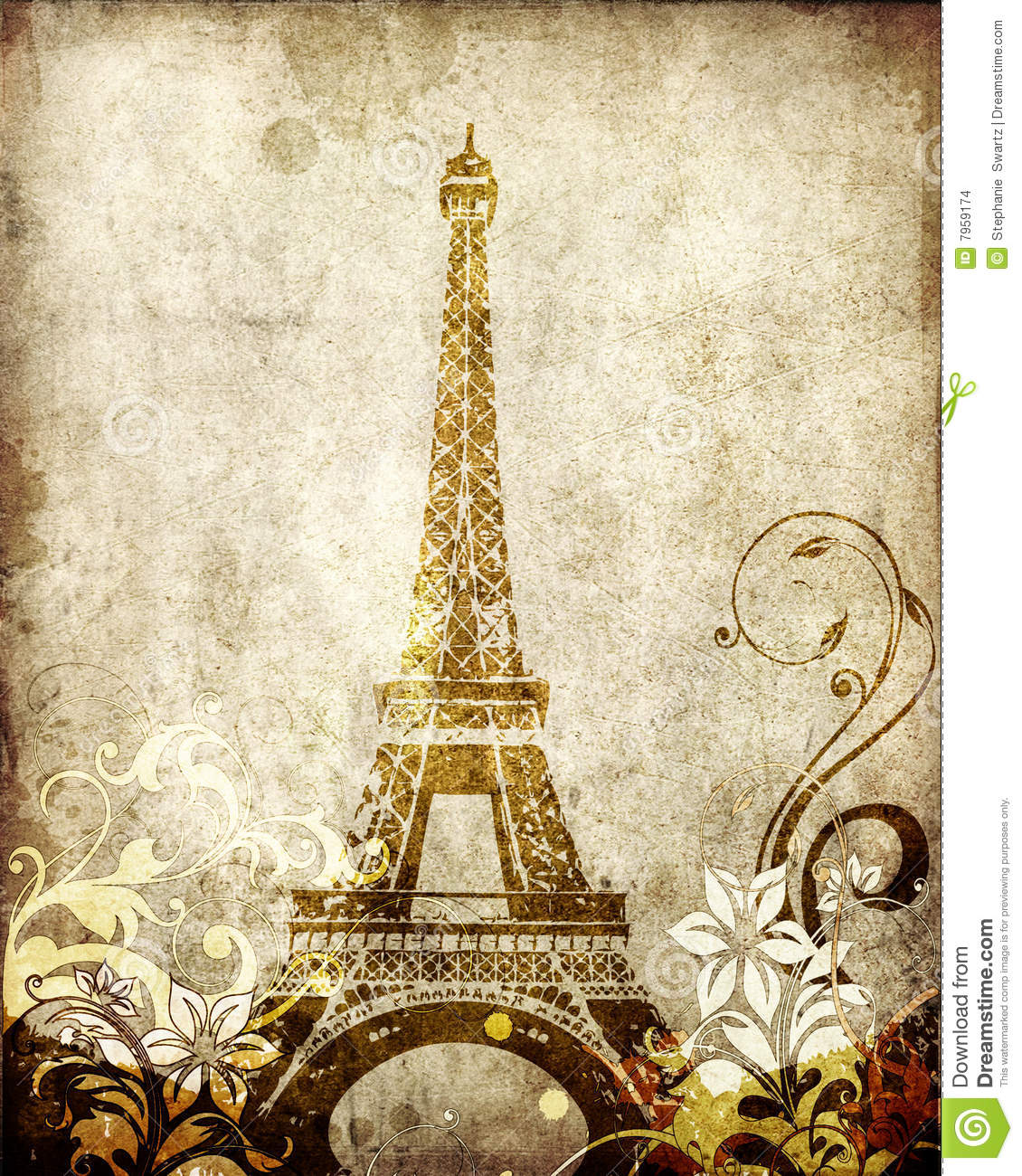 Eiffel Tower Background Stock Image Image