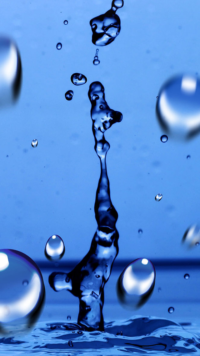 Dynamic Water Droplets iPhone Wallpaper Background And