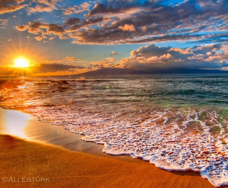 High resolution Sunset at Hawaii Beach desktoplaptop wallpaper