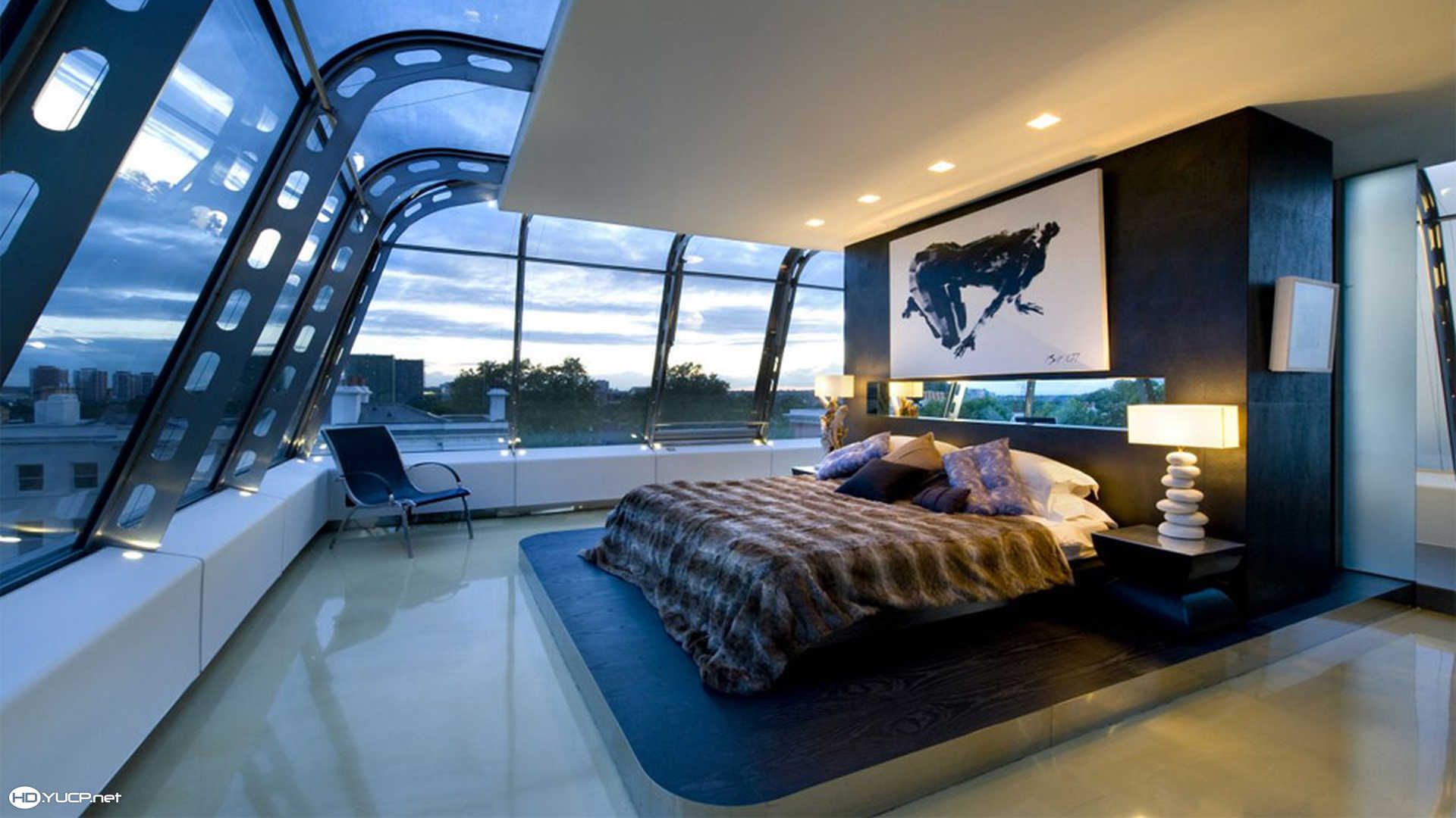 Penthouse Bedroom London Wallpaper