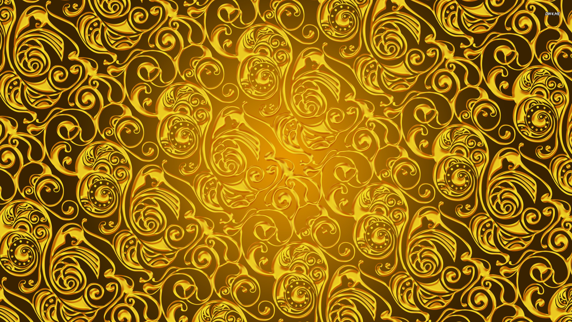 Gold Pattern Wallpaper Digital Art