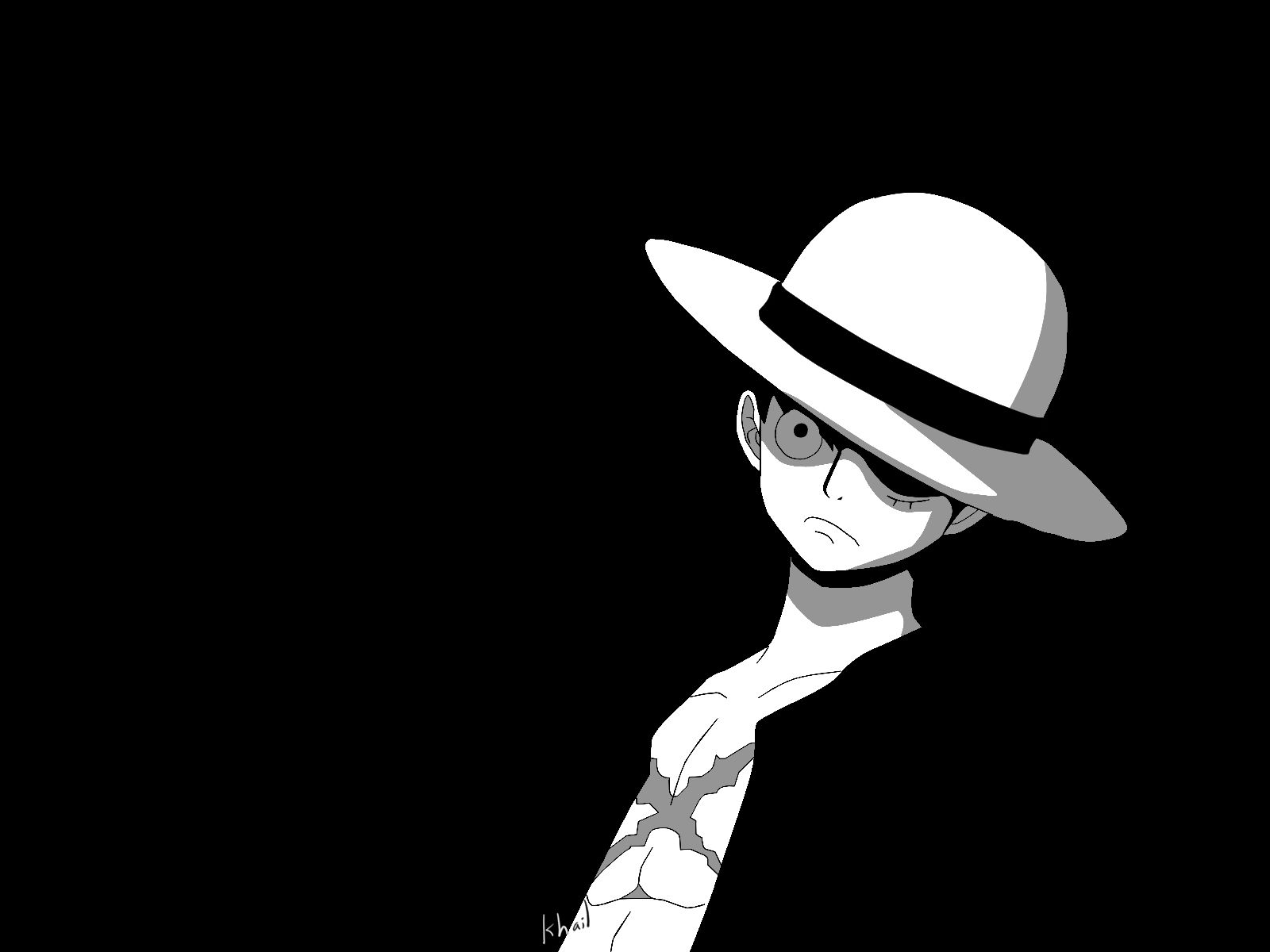 Monkey Wallpaper One Piece iPhone Black And White