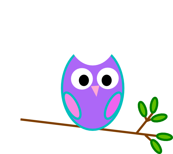 Purple Owl Clip Art At Clker Vector Online Royalty