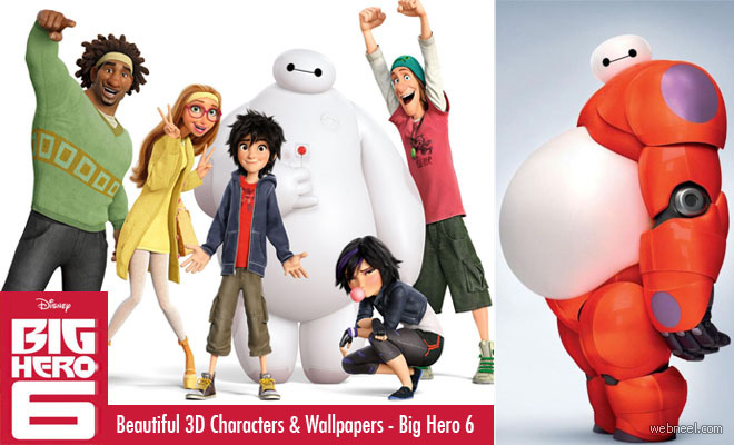 Big Hero Beautiful Disney Animation Movie 3d Characters Trailers