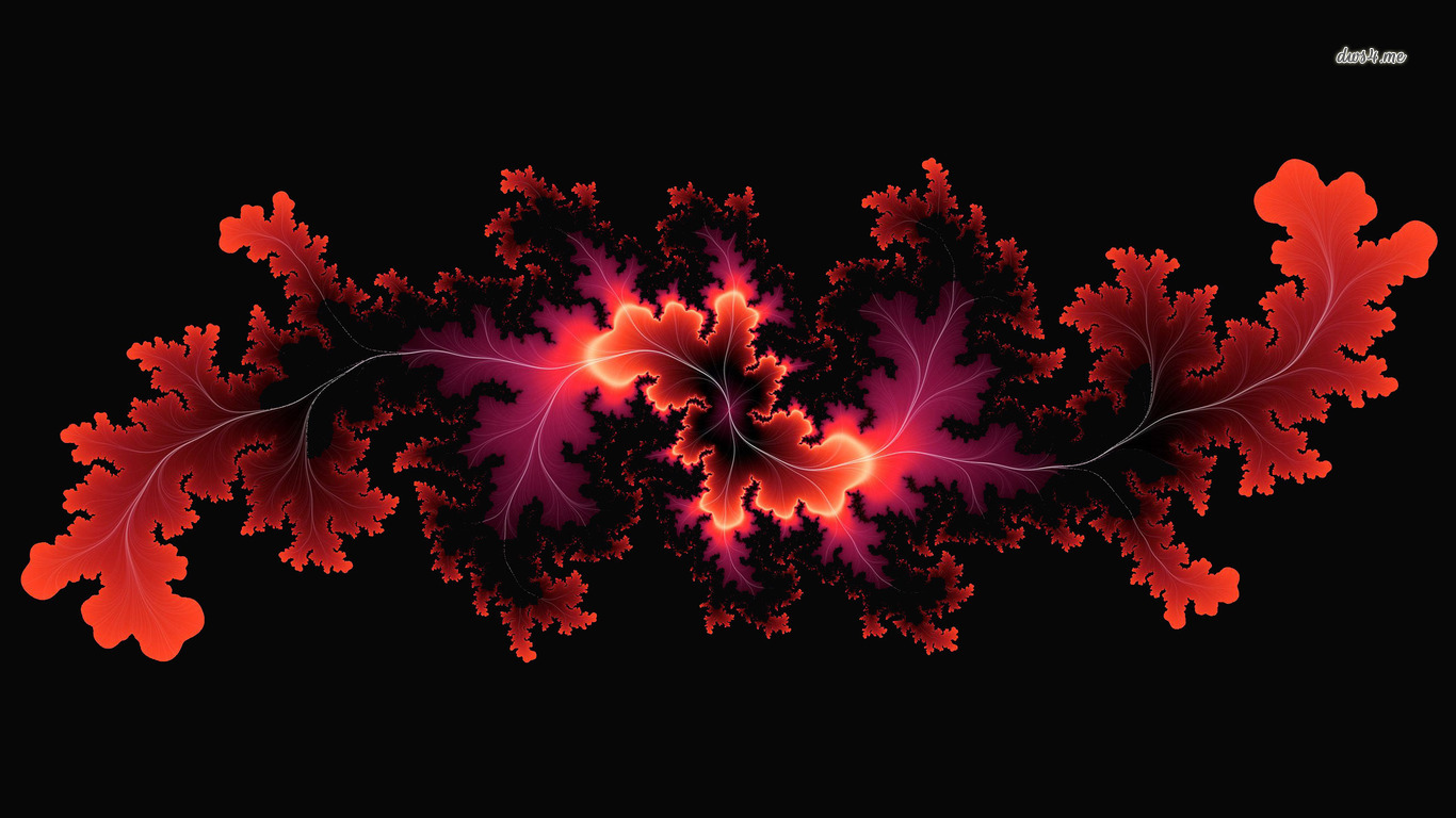 Fractal Leaves Wallpaper Abstract