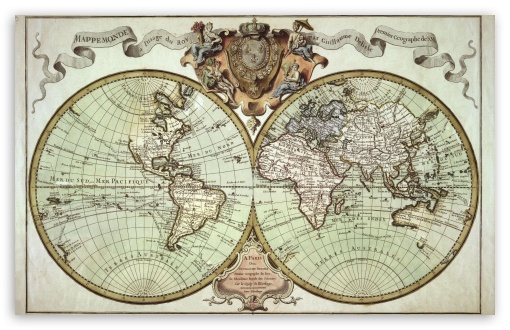 Old Global Map Wallpaper
