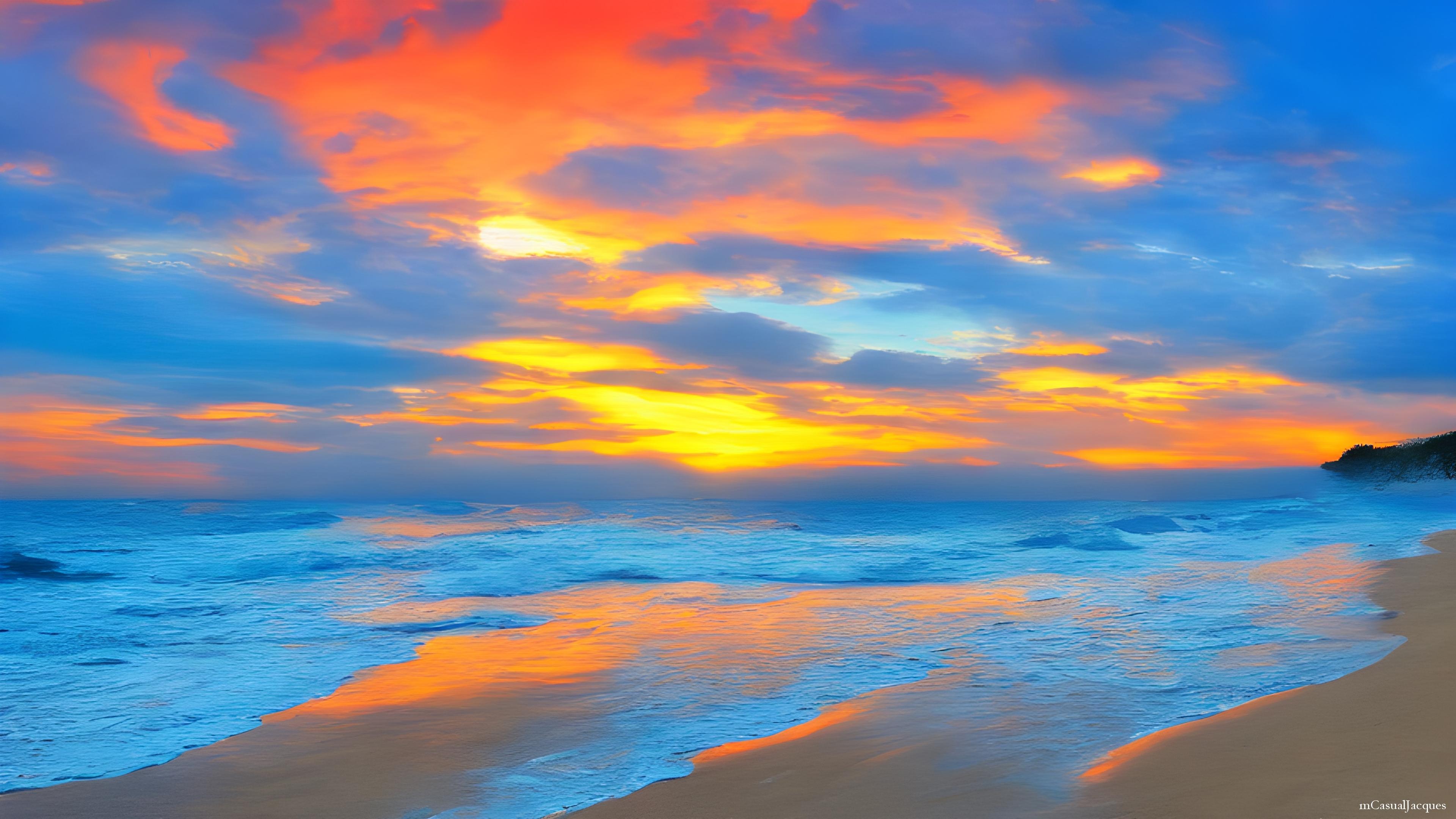 Beach Sunset Wallpaper 4k By Mcasual