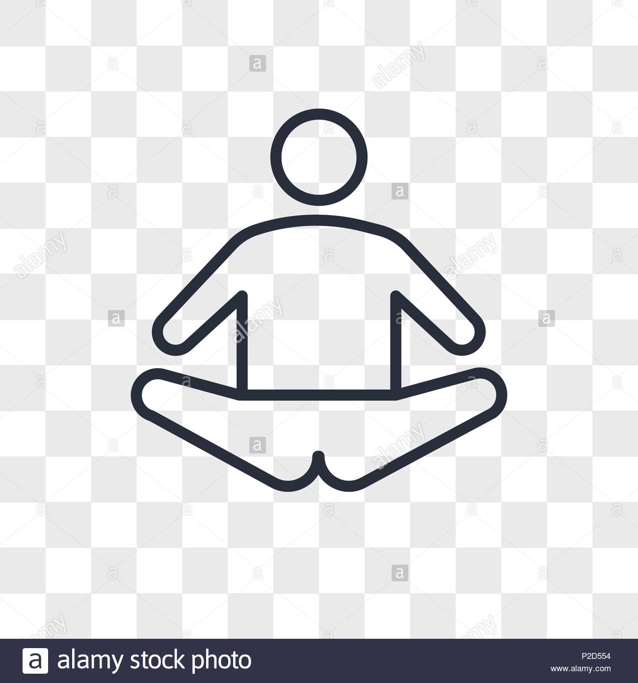 Meditation Posture In Spa Vector Icon Isolated On Transparent