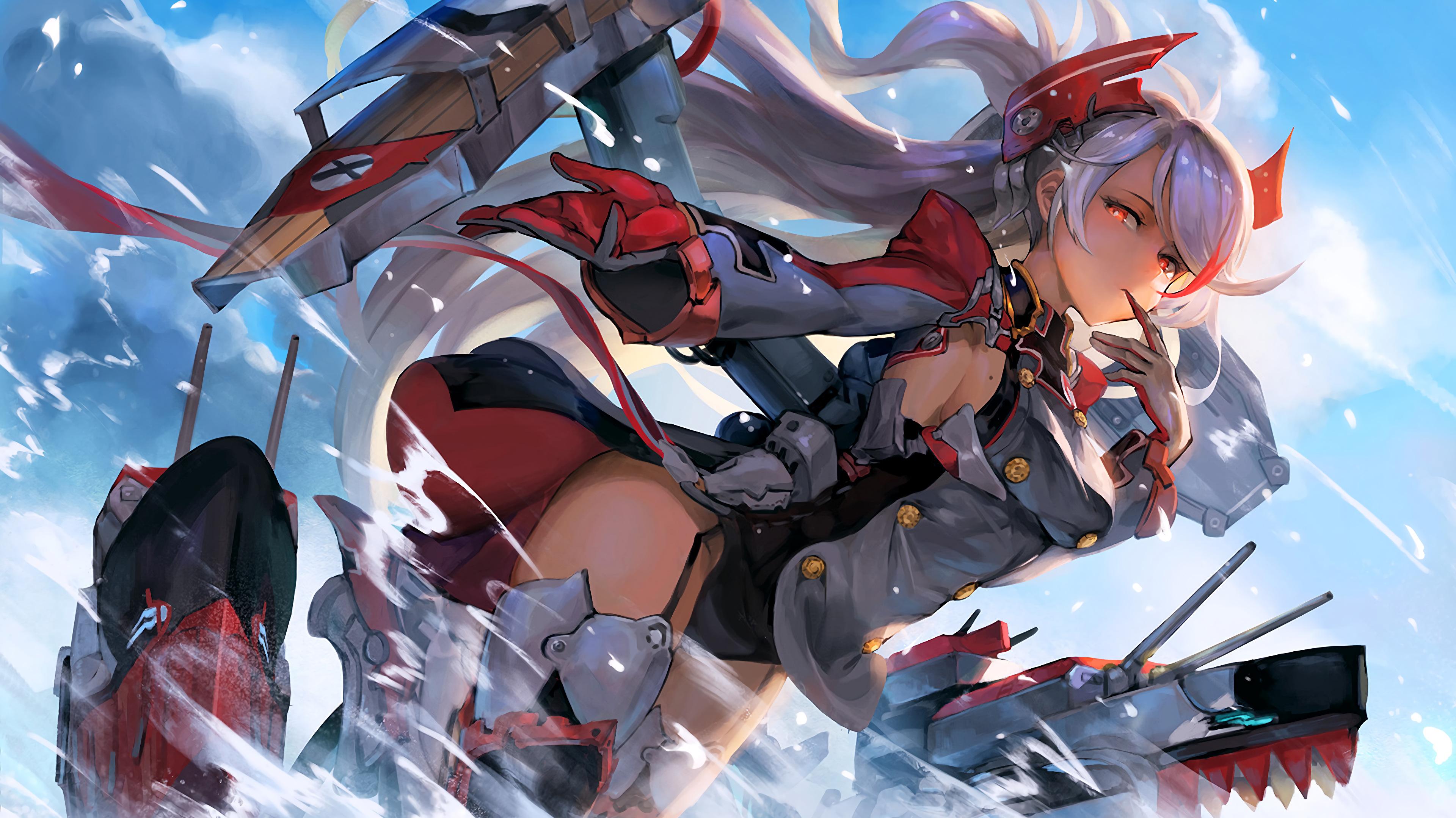 Azur Lane Prinz Eugen Anime Girl 4k Wallpaper