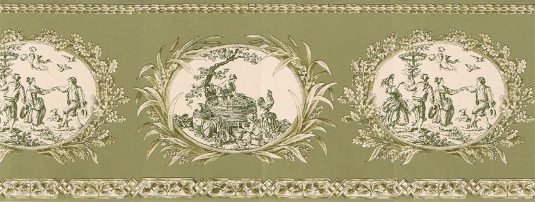 Details About French Country Life Toile Wallpaper Border Ch77649