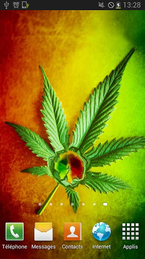 Bigger Marijuana Rasta Lwp Animated For Android Screenshot