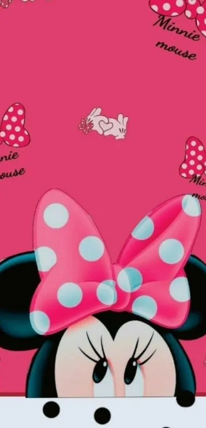 Cute Minnie Mouse Pink Wallpaper