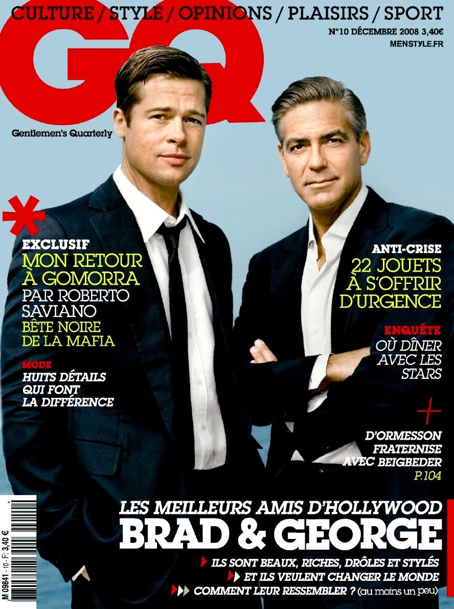 Brad Pitt And George Clooney On The Cover Of Gq Magazine