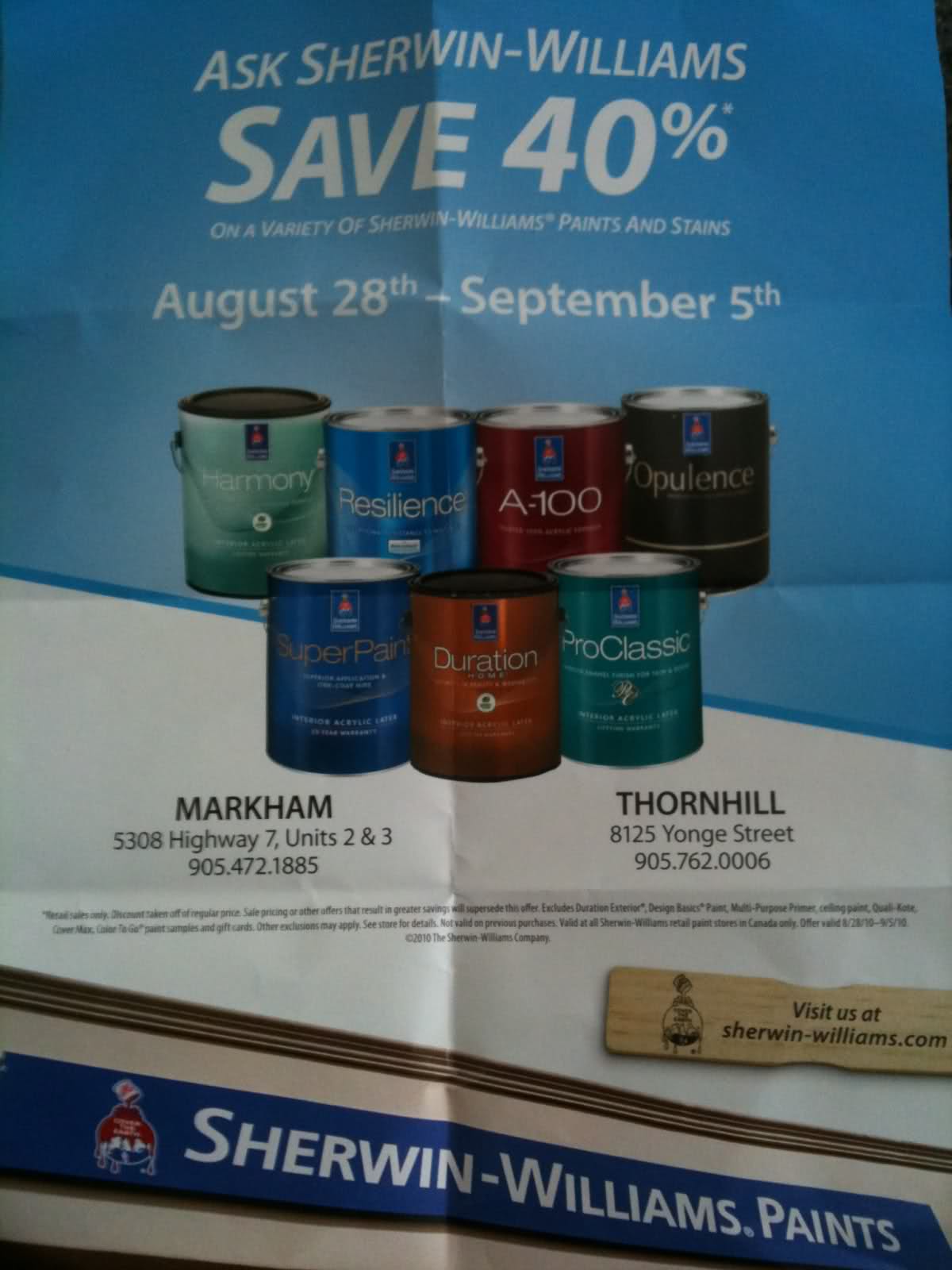 Free download Thread Sherwin Williams Paint Sale 40 off Aug 28 to Sept