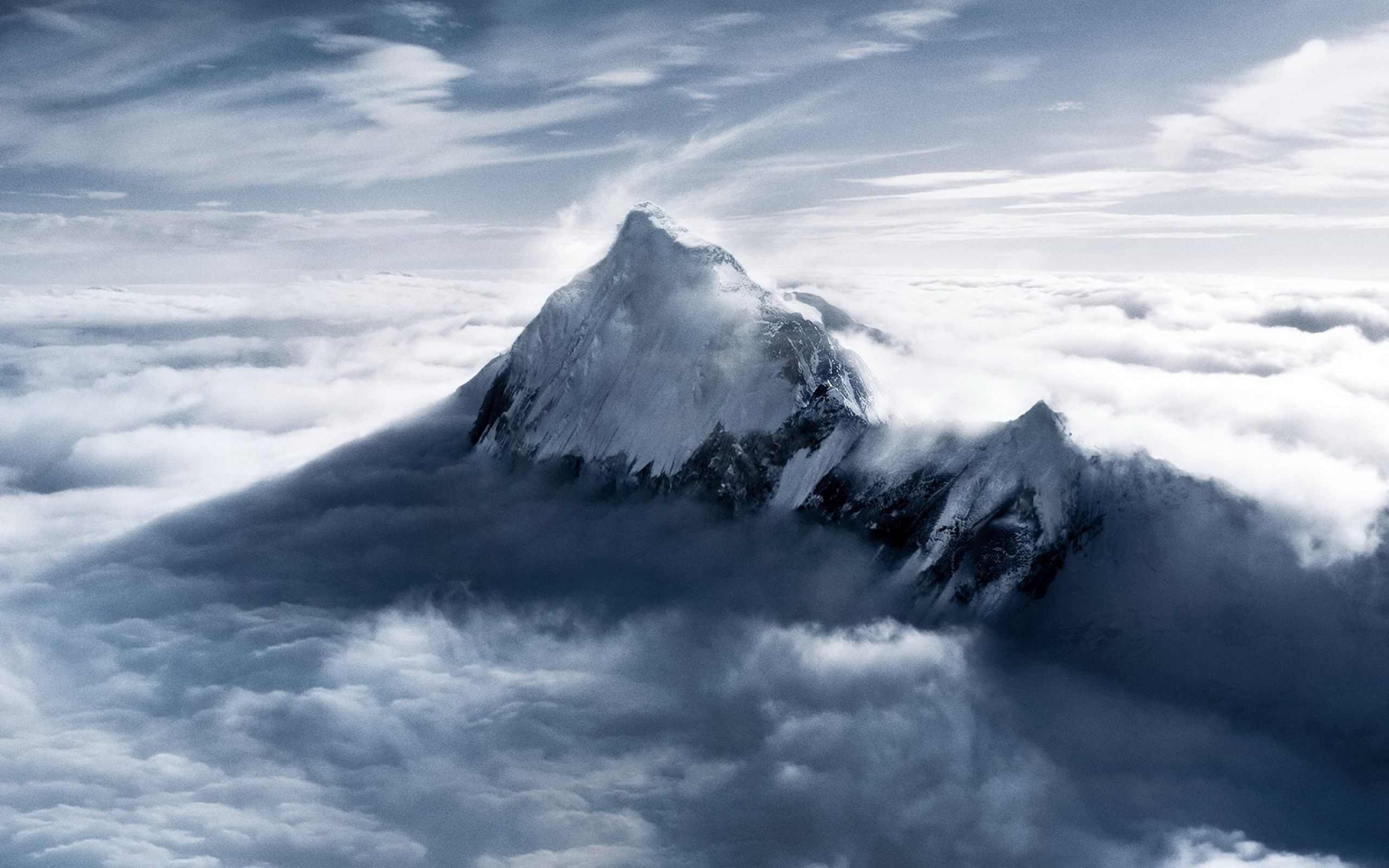 Top Of Mount Everest Wallpaper HD Snow Mountain