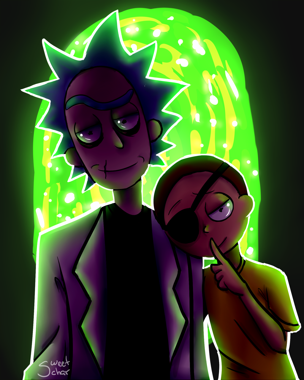 Evil Rick And Morty By Gabdommie