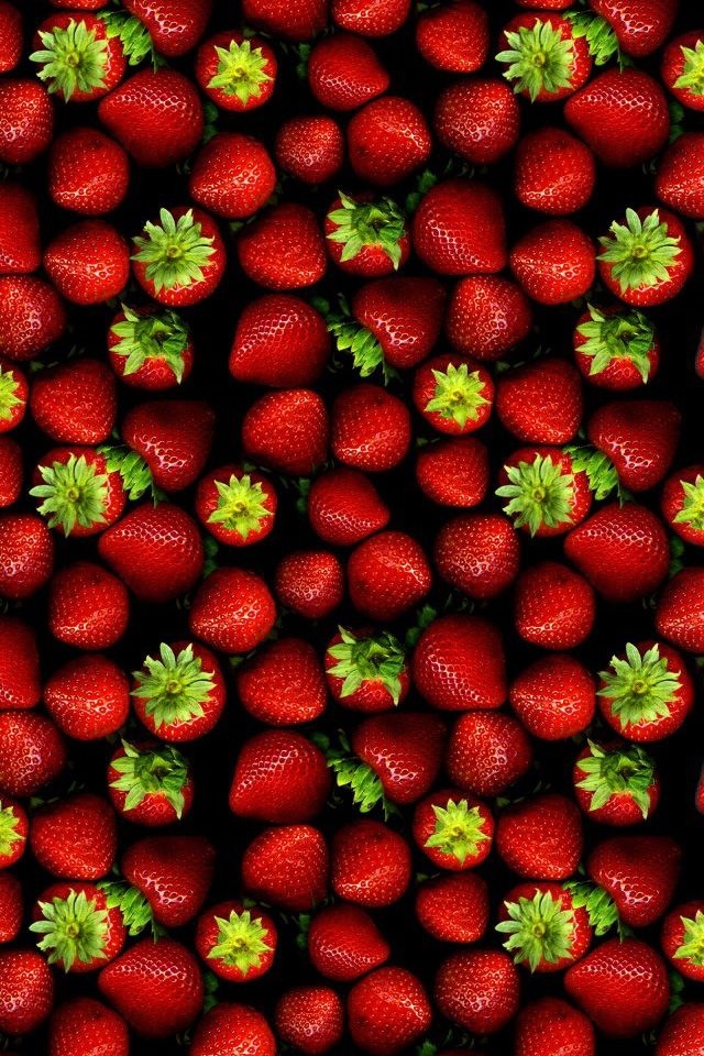 Wallpaper Strawberry With Size Pixels For iPhone