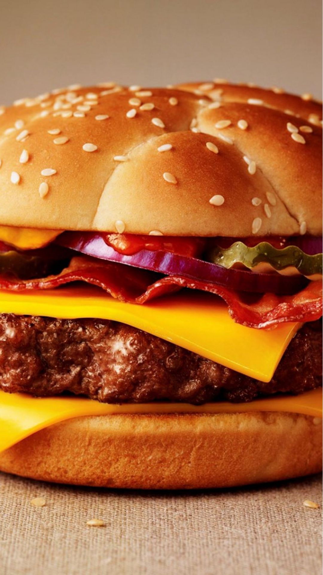 Cute Smelly Fast Food Cheeseburger iPhone Wallpaper