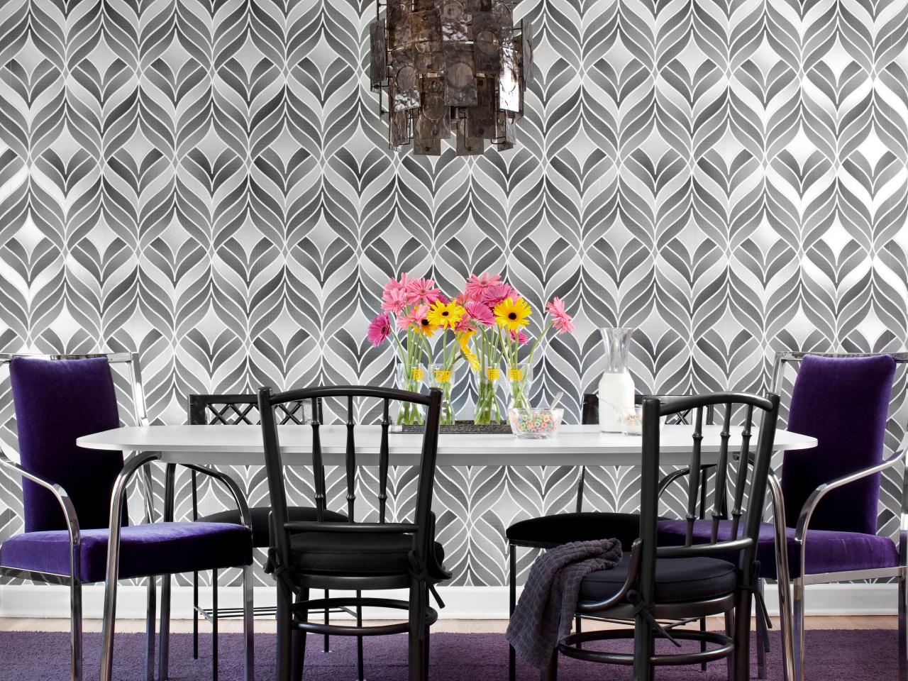 Create A Bold Dining Room With Wallpaper Living And