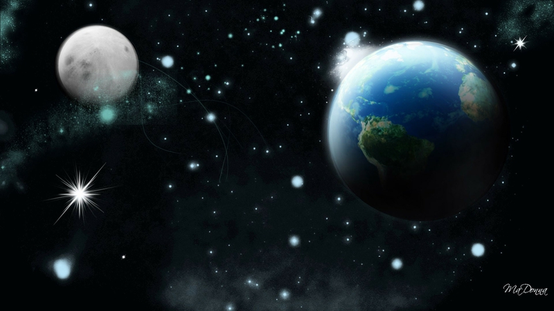 Earth Globe And Moon Space Moons HD Desktop Wallpaper