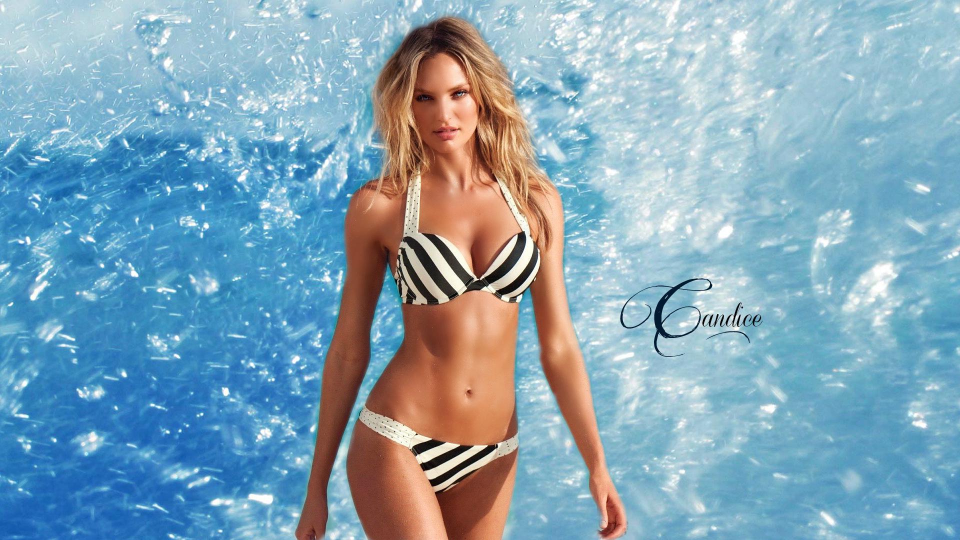 Candice Swanepoel Beach Hai HD Wallpaper Background Image