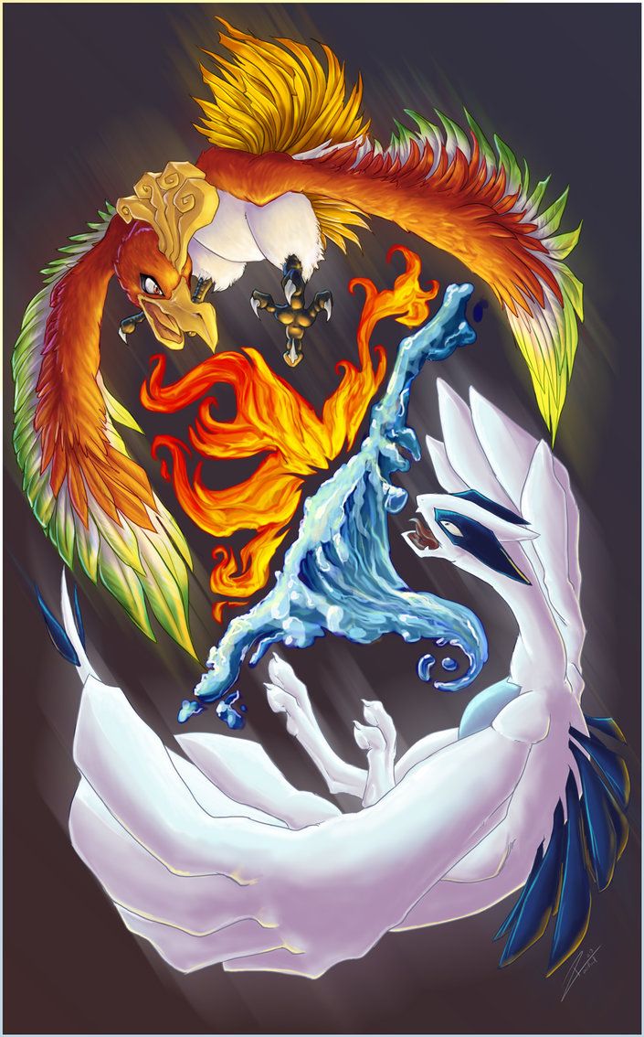 Ho Oh Vs Lugia Epic Battle Of Heart And Soul By Bugtrot