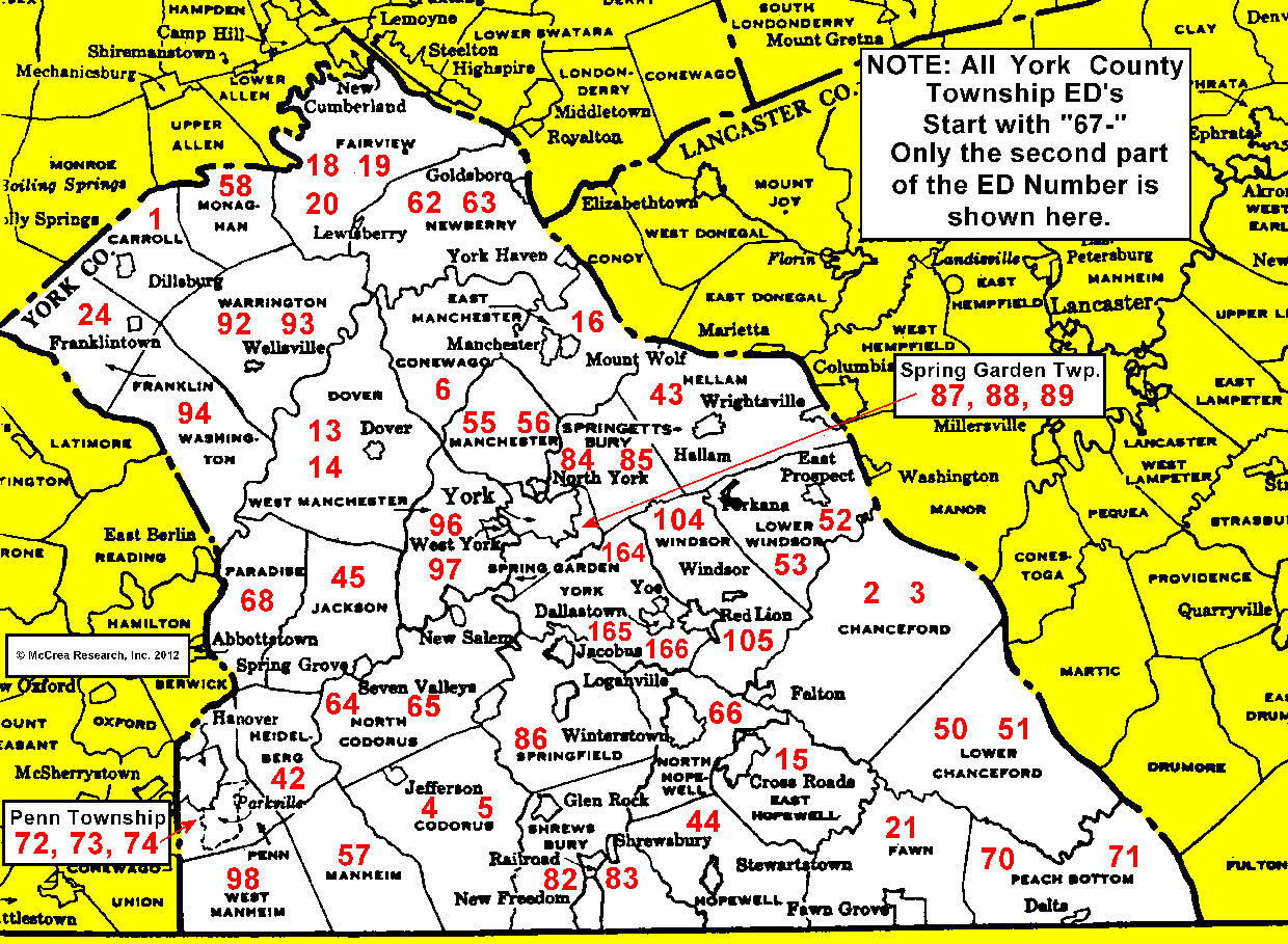 Lancaster PA Area Map