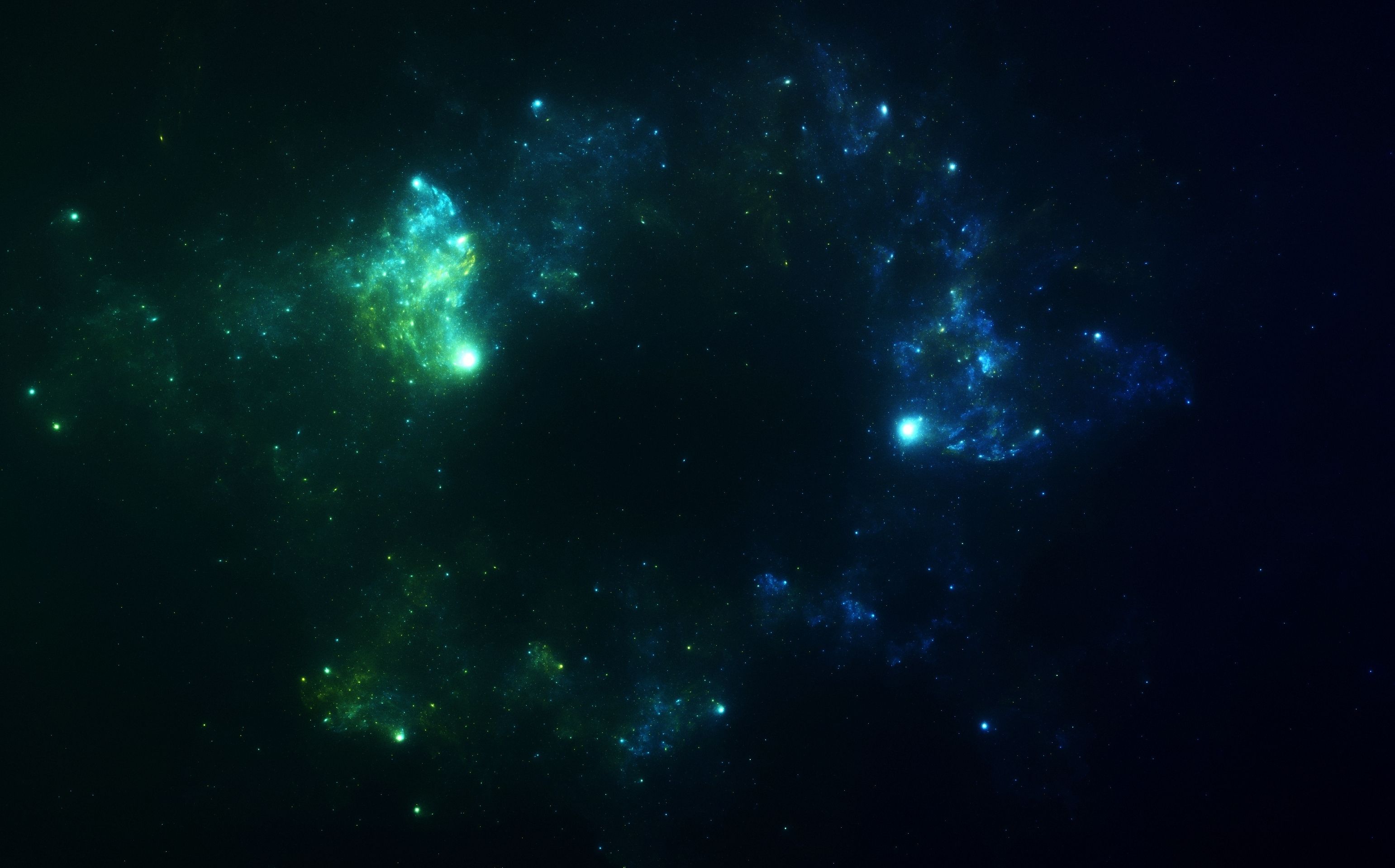 Wallpaper Of Blue Nebula An Open Space Green Galaxy For