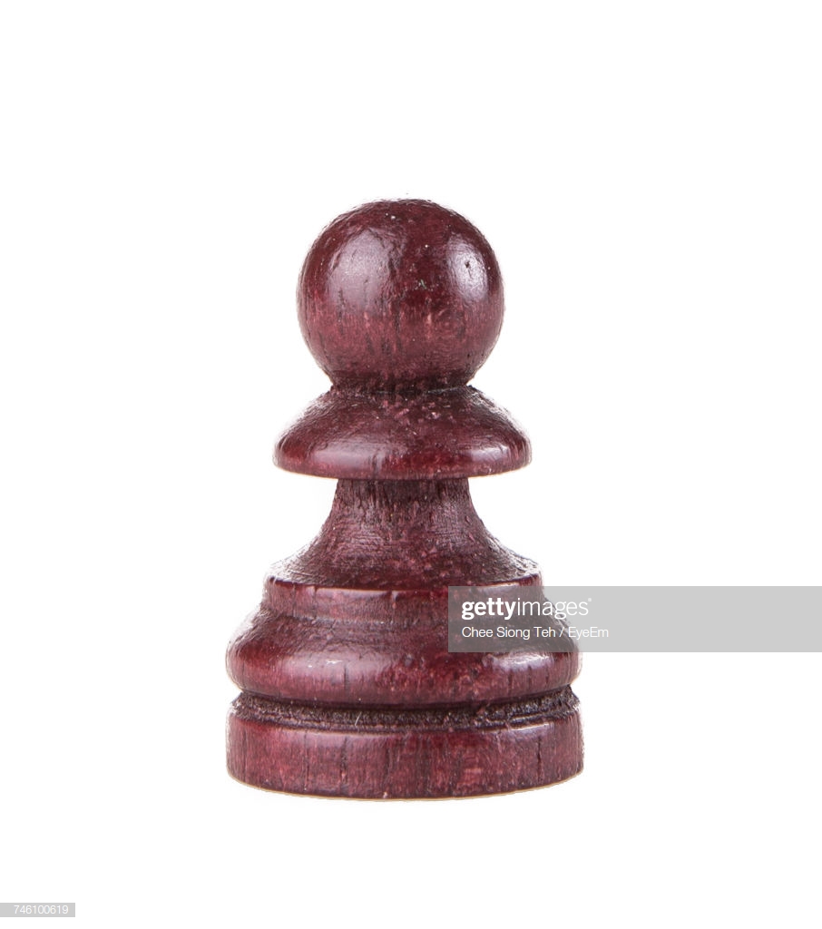 Closeup Of Pawn Against White Background Stock Photo Getty Image