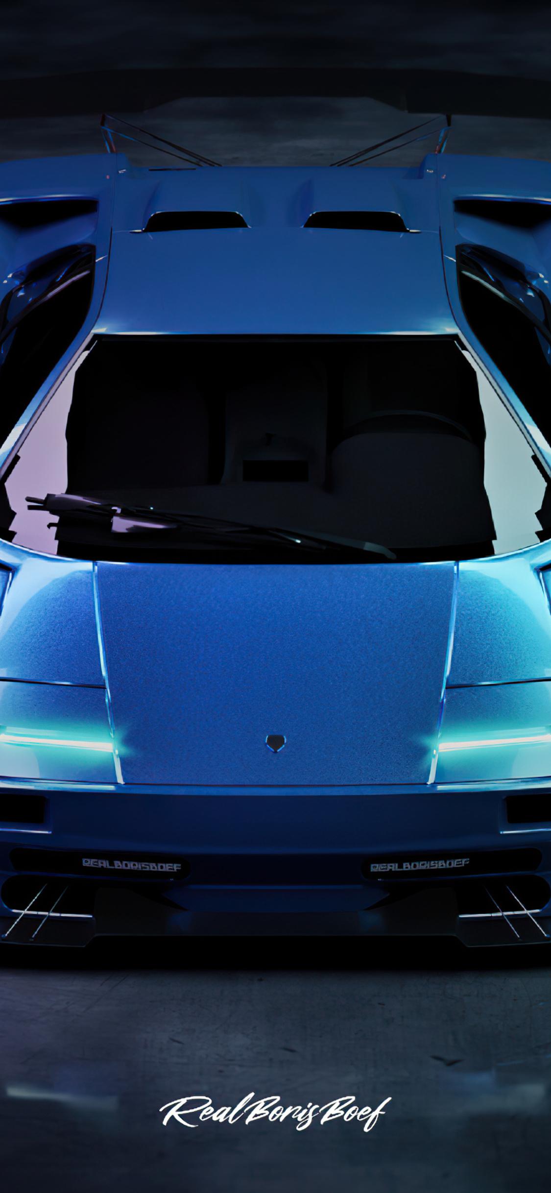 Custom Widebody Lamborghini Diablo iPhone Xs