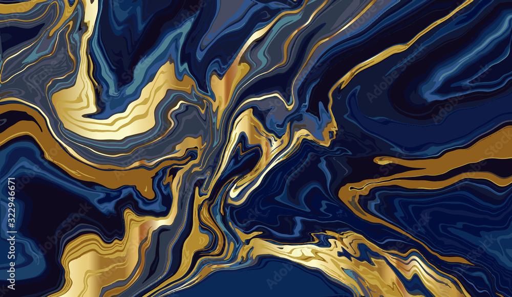🔥 Free download luxury wallpaper Blue marble and gold abstract