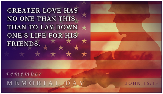 Greater Love Ecard Email Personalized Memorial Day Cards