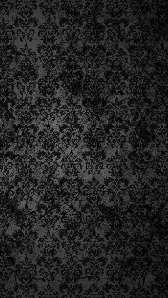 Black Floral Grunge iPhone 5s Wallpaper