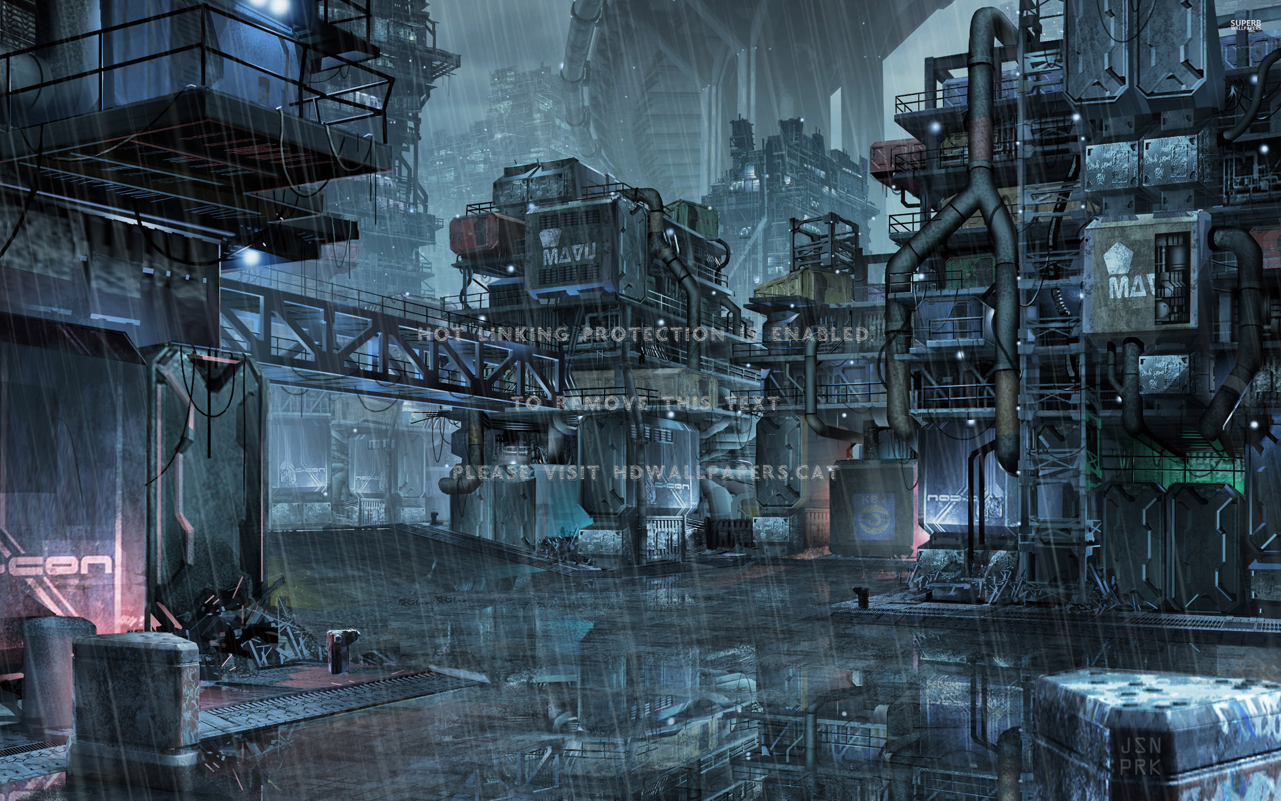 Cyberpunk Slums Of The Future House Steet
