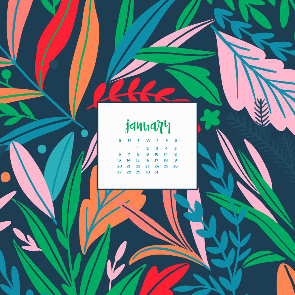 FREE January 2019 desktop wallpaper calendars 10 design options