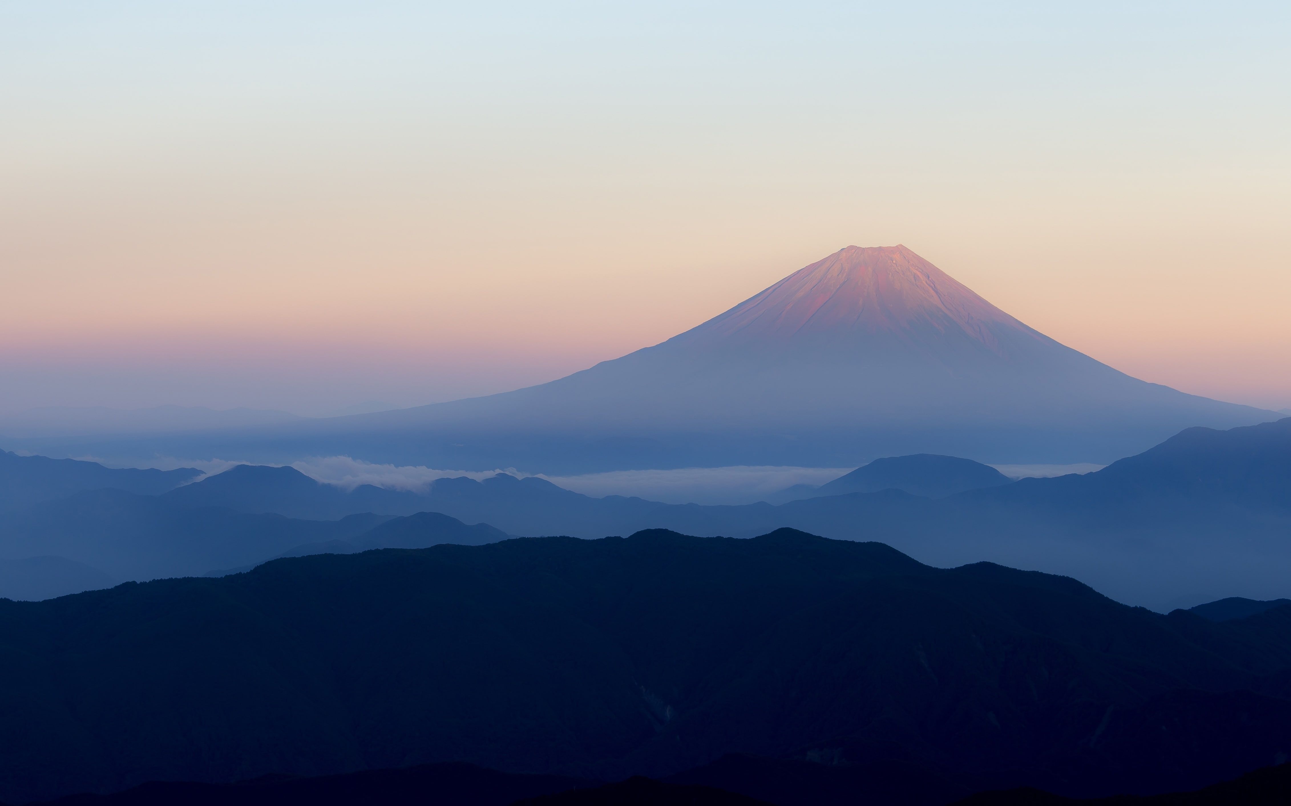 Japan Mount Fuji Clean Sky Landscape 4k Wallpaper HDwallpaper