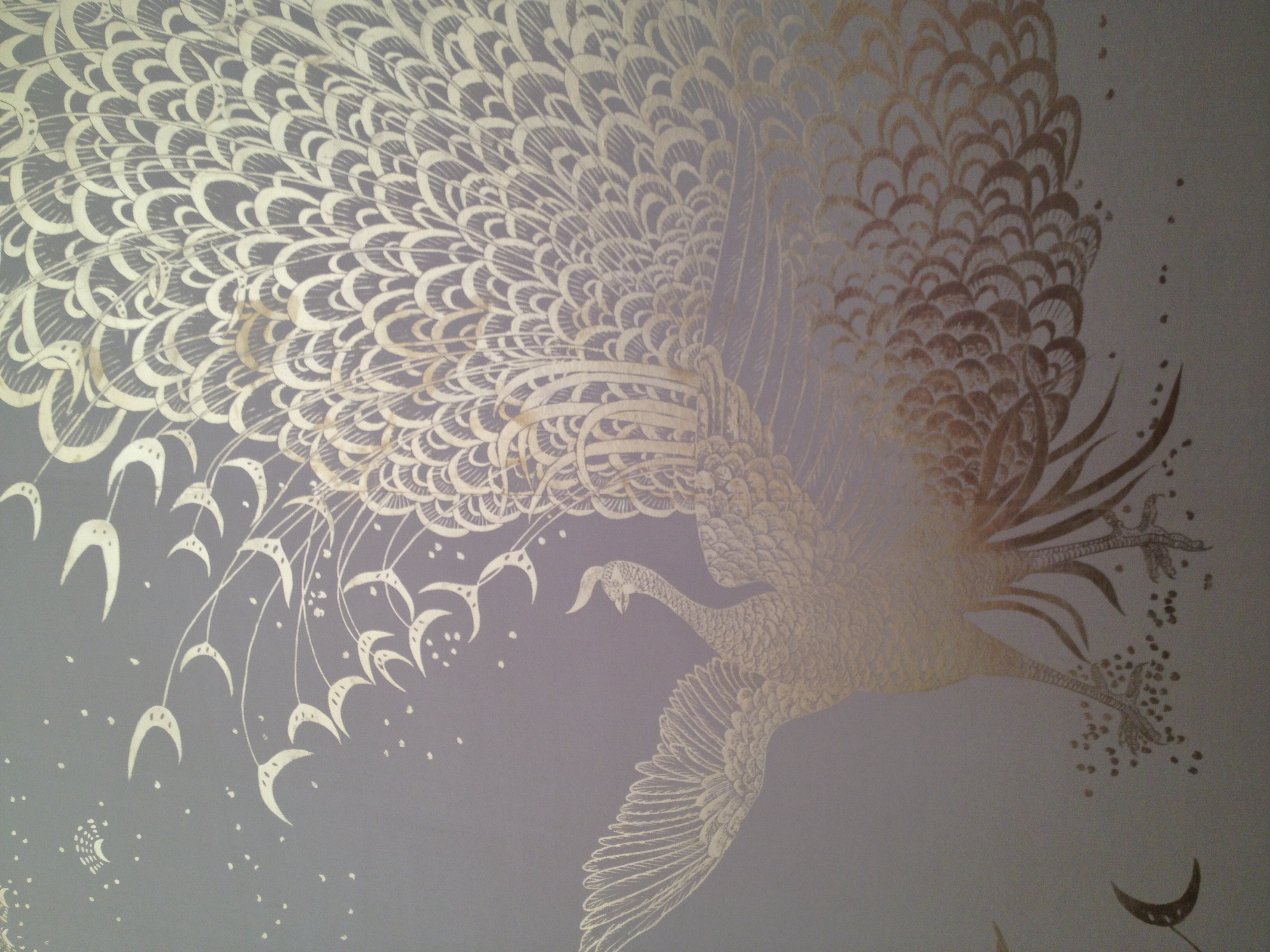 Gournay Gold Chalk Grey Wallpaper Chinoiserie And Pi