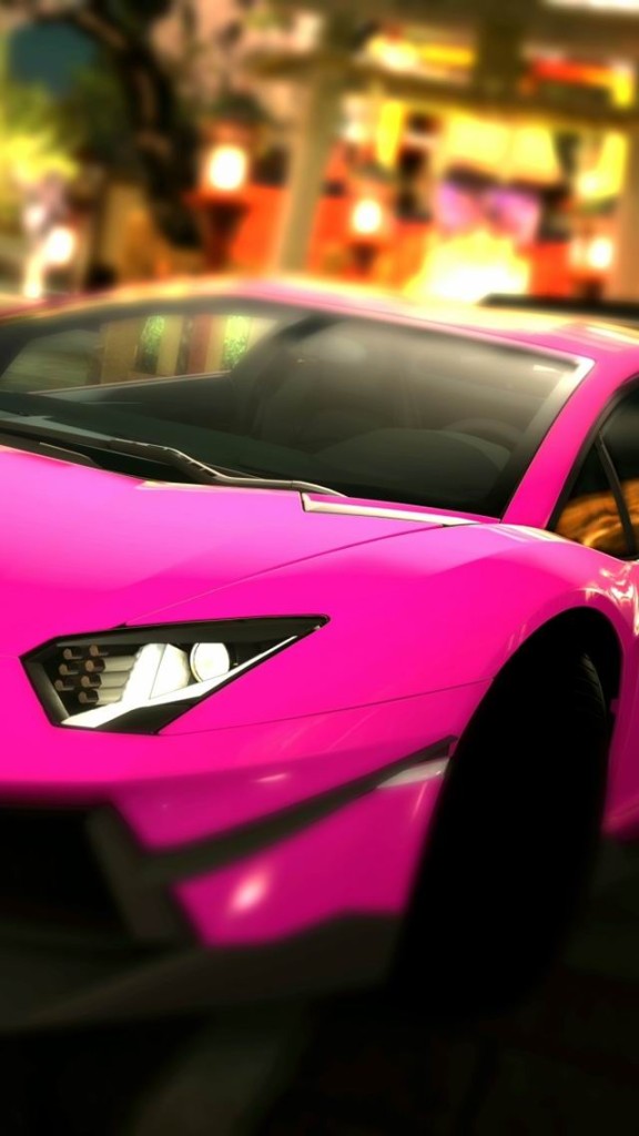 Pink Sports Car Wallpaper iPhone