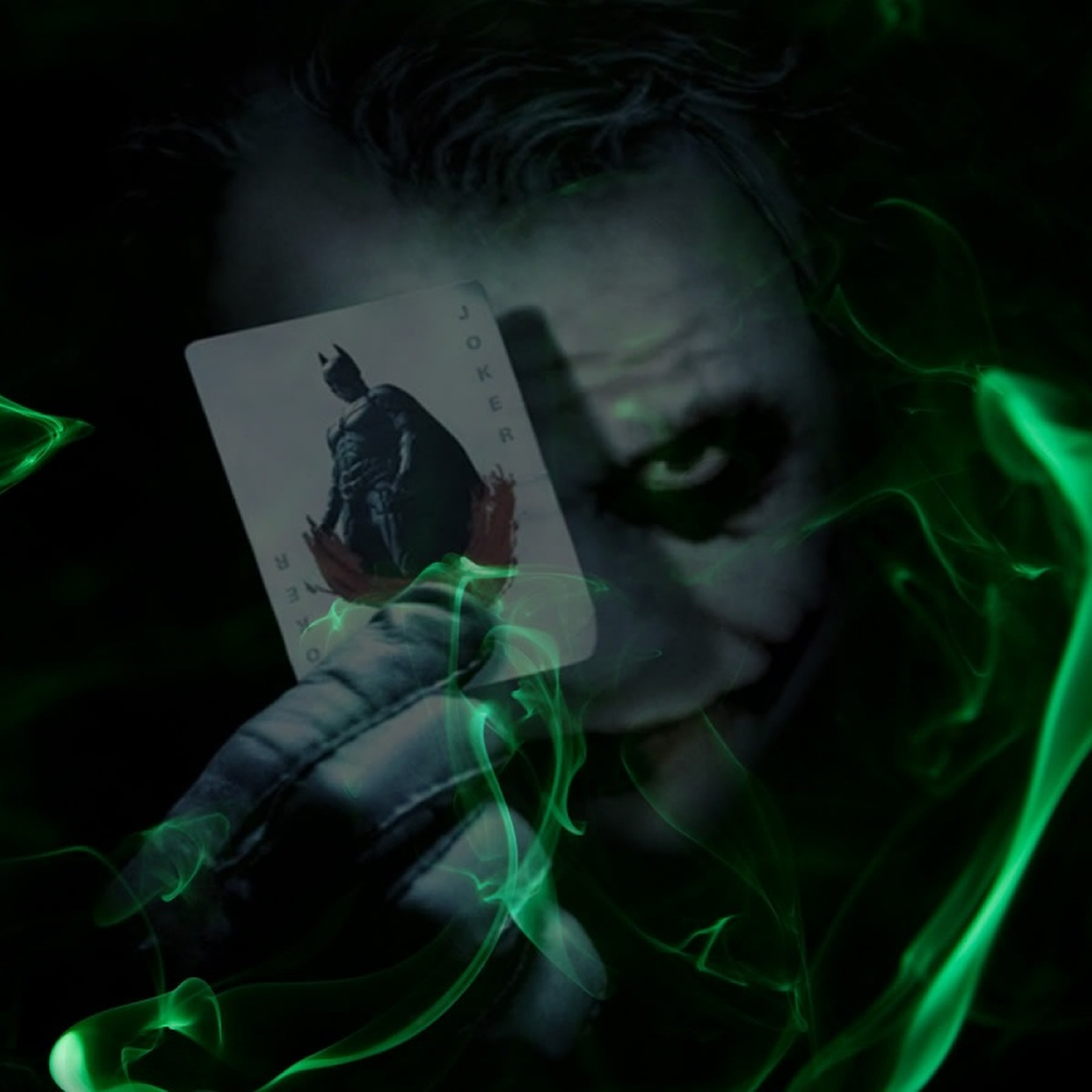 Joker Plays Batman Poker iPad Wallpaper